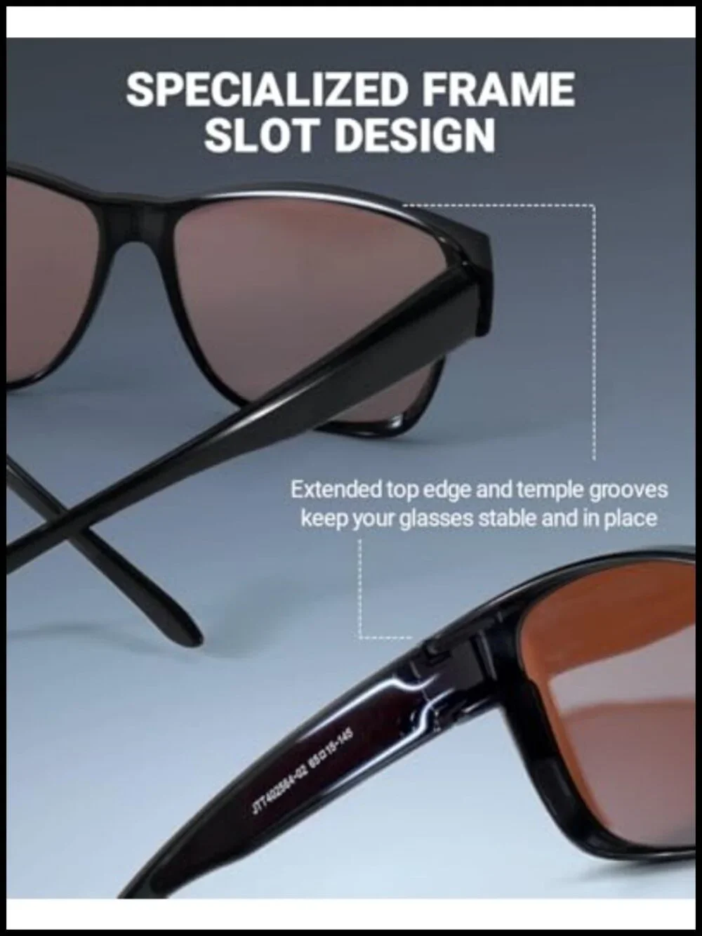 Large Square Fit Over Glasses Sunglasses UV400 Polarized TR90 Frame